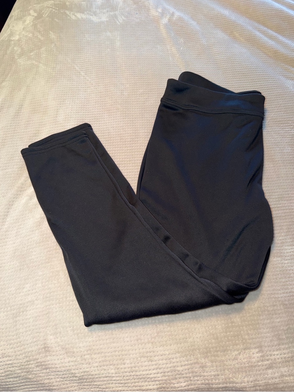 Serra Black Velvet-Look Leggings XL